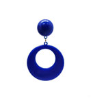 Boucles D'oreilles Flamenco en Plastique. Cercle Moyen. Bleu 2.479€ #502821574AZLN
